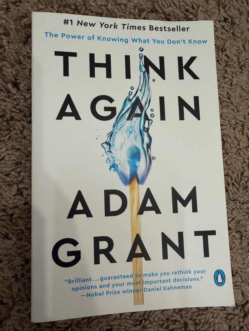 Think Again by Adam Grant β White & Blue Paperback